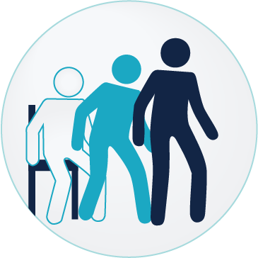 Moving around (sitting, standing, walking)